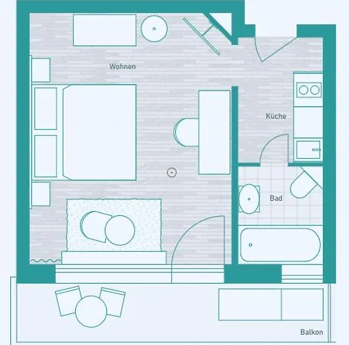 Livingroom Mathildenhoehe Aparthotel 4*